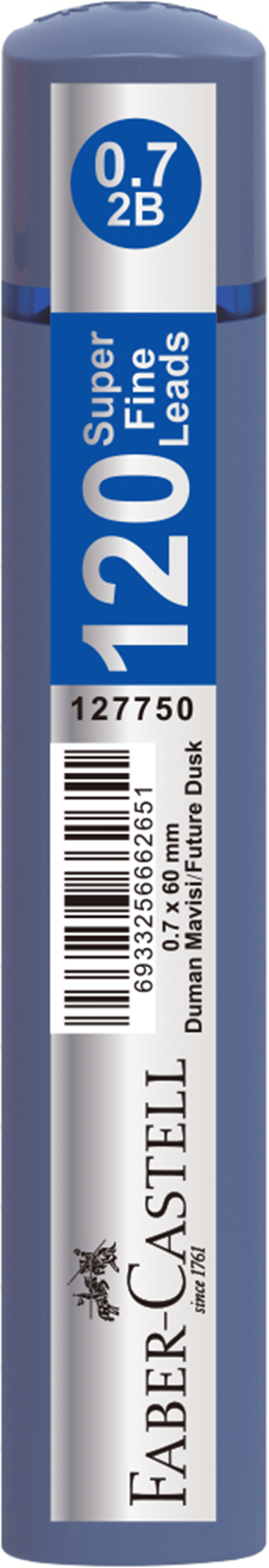 PASİF FABER MİN GRIP SOFT 0.7MM 2B 60MM 120Lİ TİT DUMAN MAVİSİ 127750