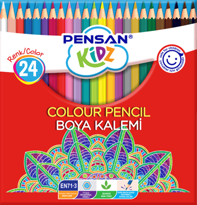 PENSAN KİDZ KURU BOYA 56324 24 RENK TAM BOY