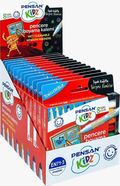 PENSAN KİDZ MARKÖR PENCERE 8 RENK 99925