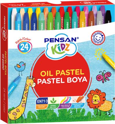 PENSAN KİDZ PASTEL BOYA 98062 KARTON KUTU 24 RENK