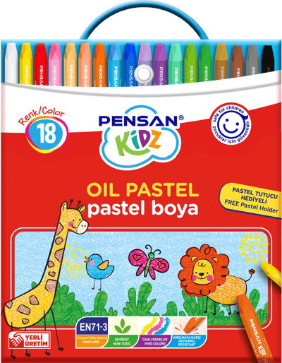 PENSAN KİDZ PASTEL BOYA 98121 ÇANTALI 18 RENK