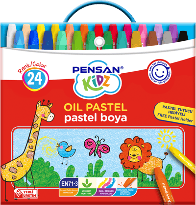 PENSAN KİDZ PASTEL BOYA 98121 ÇANTALI 24 RENK