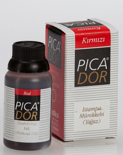 PICADOR ISTAMPA MÜREKKEBİ 30 CC KIRMIZI KE003