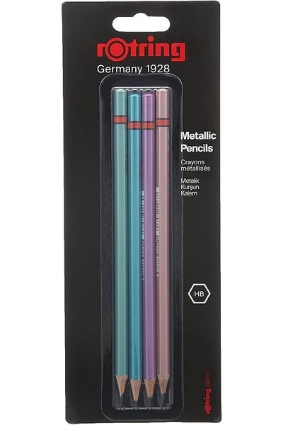 Rotring Metalik Kurşun Kalem (4'Lü Blister Paket)