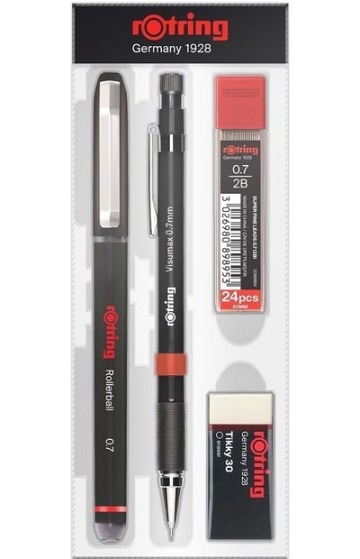 Rotring Ofis Seti Siyah (0.7 Mm Roller + Versatil + Min + Silgi)