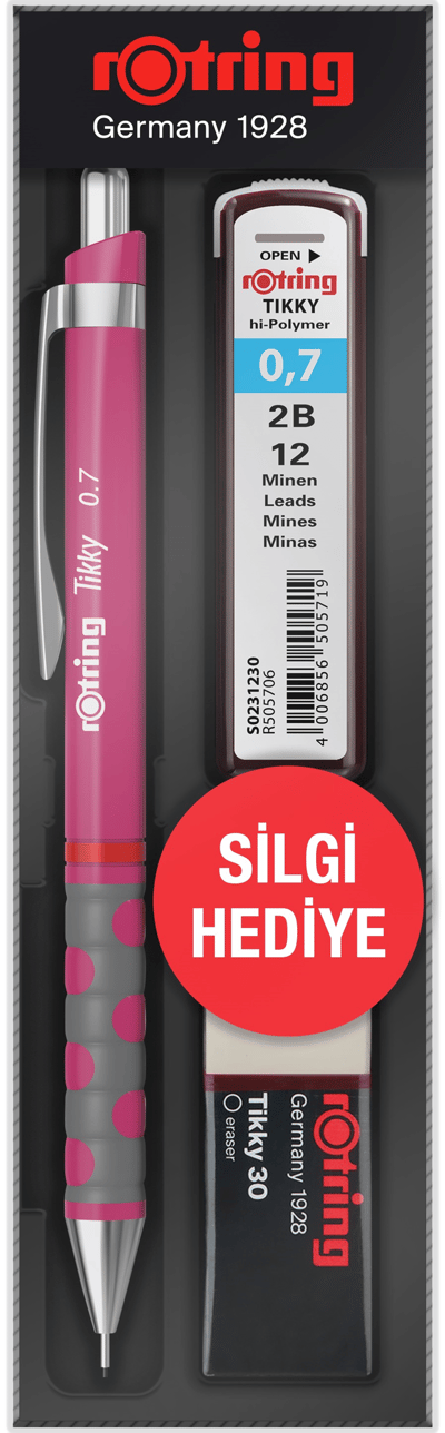 ROTRİNG VERSATİL KALEM TIKKY OKUL SETİ 0.7 AHUDUDU PEMBE (YENİ)