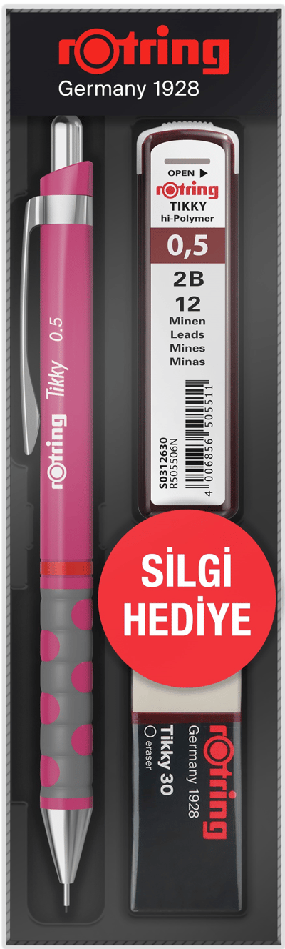 ROTRİNG VERSATİL KALEM TIKKY OKUL SETİ 0.5 AHUDUDU PEMBE (YENİ)