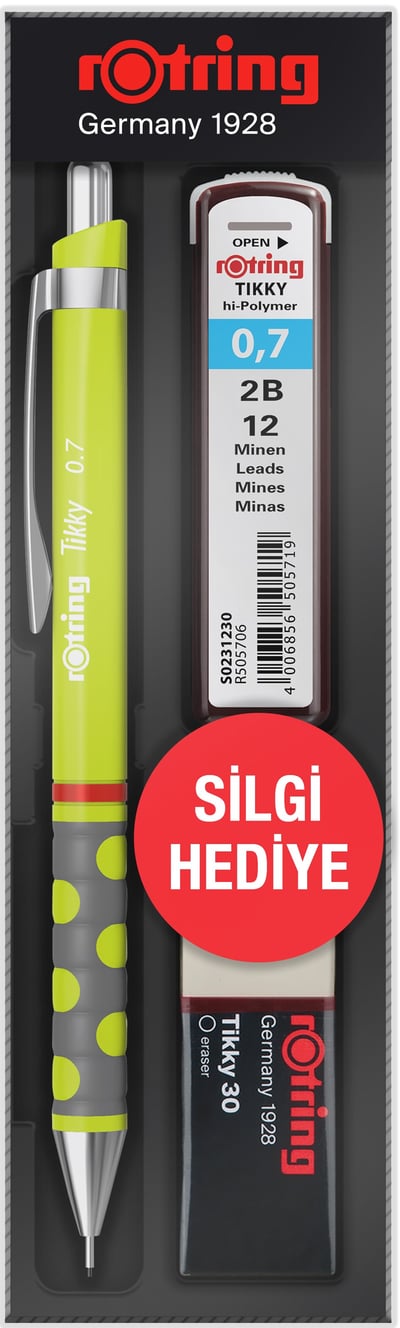 ROTRİNG VERSATİL KALEM TIKKY OKUL SETİ 0.7 LİMON YEŞİLİ (YENİ)
