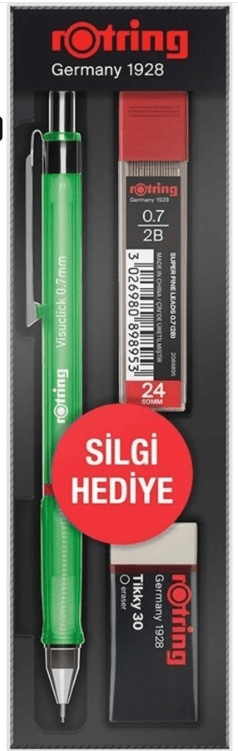 ROTRİNG VERSATİL KALEM VİSUCLİCK OKUL SETİ 0.7 OPAK YEŞİL