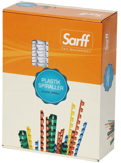 SARFF PLASTİK SPİRAL 14 MM MAVİ 100 LÜ 15312031