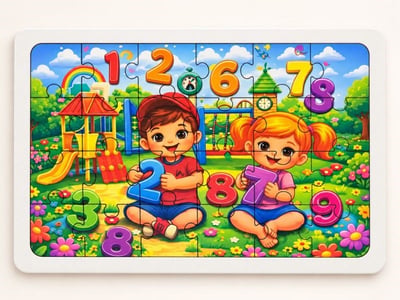 Sayılar - 24 Parça Ahşap Puzzle