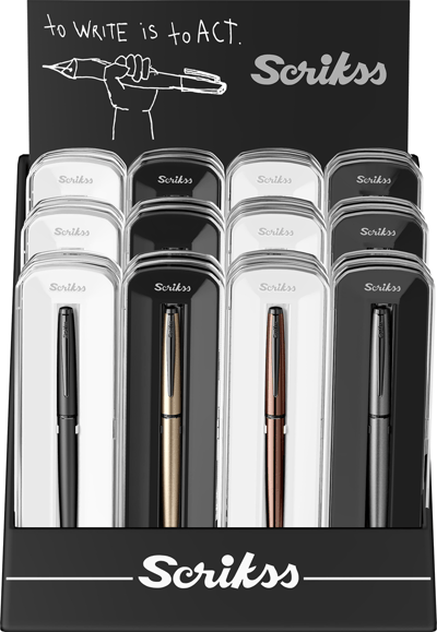 SCRIKSS DOLMA KALEM 78M KRİSTAL KUTU COLOR 24 LÜ STAND