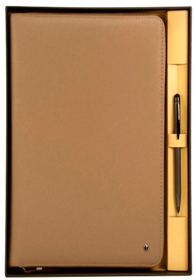 SCRIKSS HEDİYELİK SET DR 8113-4 PORTFÖY + TABLET KILIFI BEJ + TOUCH PEN