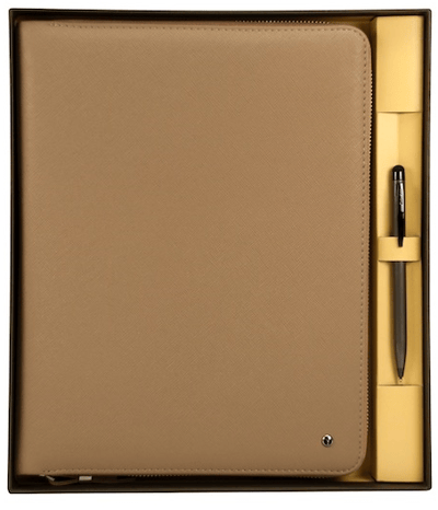SCRIKSS HEDİYELİK SET DR 8113-4 PORTFÖY + TABLET KILIFI BEJ + TOUCH PEN