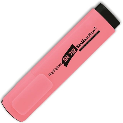 SCRIKSS OFFICE FOSFORLU KALEM SH712 PASTEL PEMBE