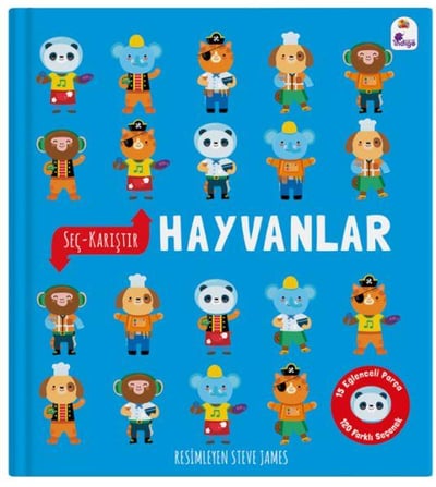 Seç – Karıştır : Hayvanlar (15 Eğlenceli Parça, 120 Farklı Seçenek)