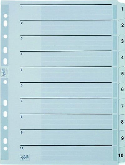 SERVE SEPARATÖR KLASİK 1-10 RAKAM RENKLİ SV-5524/K