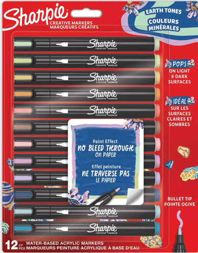 SHARPIE AKRİLİK MARKÖR YUVARLAK UÇ DOĞA TONLARI 12Lİ 2213421