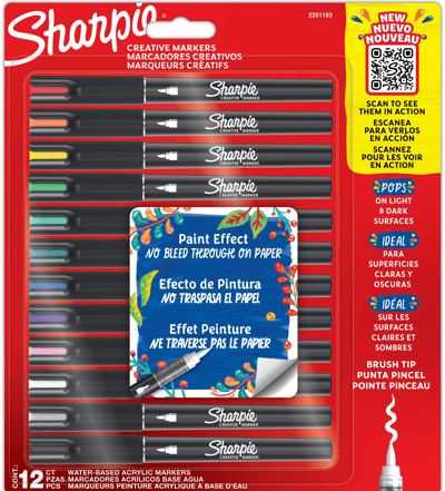 SHARPIE CREATIVE AKRİLİK MARKÖR SET FIRÇA UÇ 12 Lİ 2201183