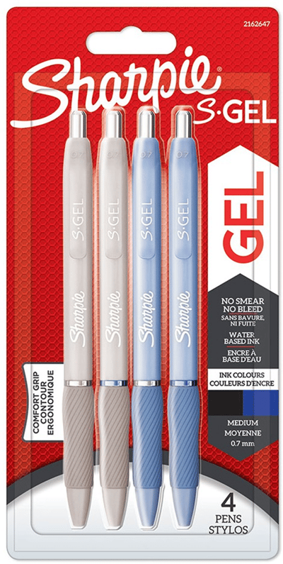 SHARPIE JEL KALEM S-GEL FASHION MAVİ-BEYAZ 4 LÜ KRŞ. BLS. 2162647