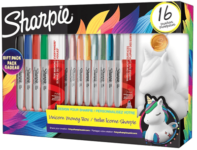 SHARPIE PERMANENT SET FINE 16 LI KUMBARA HEDİYELİ TEK BOYNUZ 2164411