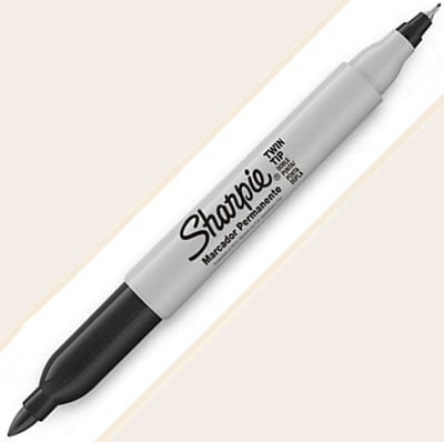 SHARPIE PERMANENT TWIN ÇİFT UÇ SİYAH 811100