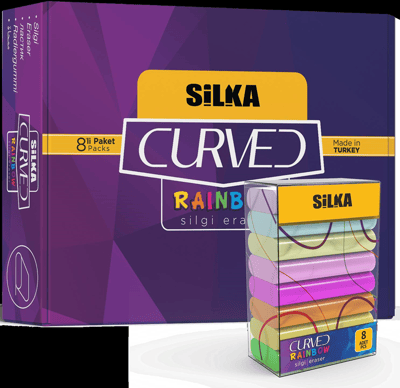 SİLKA SİLGİ CURVED RAINBOW  8x30 LU SG.51