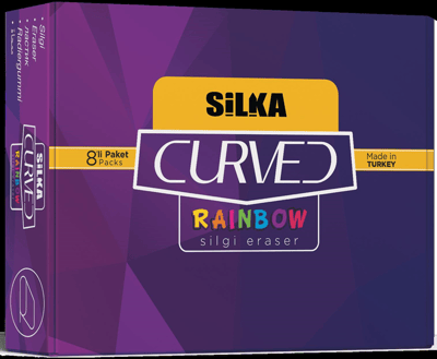 SİLKA SİLGİ CURVED RAINBOW  8x30 LU SG.51