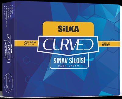SİLKA SİLGİ CURVED SINAV MAVİ 8x30 LU SG.53