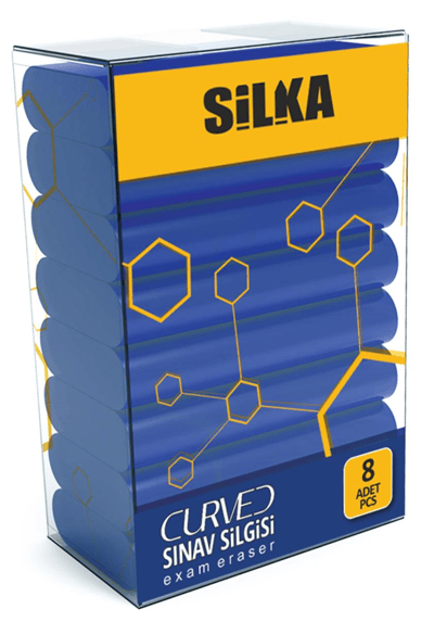 SİLKA SİLGİ CURVED SINAV MAVİ 8x30 LU SG.53