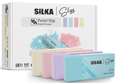 SİLKA SİLGİ PASTEL 4 RENK 24 LÜ ART.44