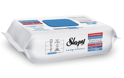 Sleepy Easy Clean Yüzey Temizlik Havlusu Çamaşır Suyu Katkılı 100'Lü Mavi