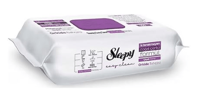 SLEEPY EASY CLEAN YÜZEY TEMİZLİK HAVLUSU 100 LÜ ÇİÇEK SERİSİ ORKİDE BAHÇESİ (MOR)