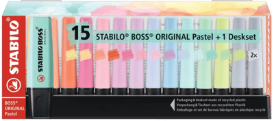 STABILO FOSFORLU KALEM BOSS ORIGINAL SET 15 Lİ YENİ PASTEL 7015-02-5