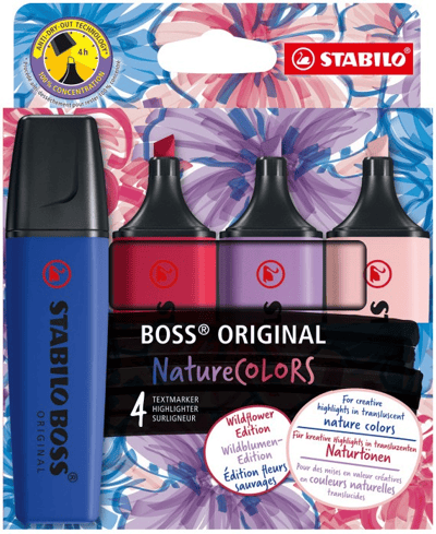 STABILO FOSFORLU KALEM BOSS WILDFLOWERS 4 LÜ PAKET EO70/4-1-103-5 51014224