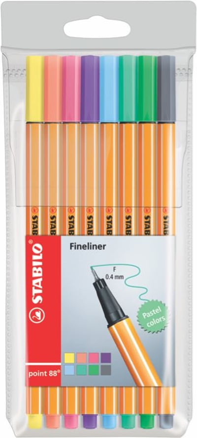 STABILO GLISS KALEM POINT 88 SET 8 RENK PASTEL 88/8-01