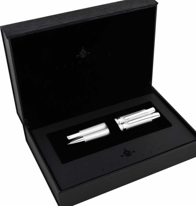 STEELPEN DOLMA KALEM+TÜKENMEZ KALEM SET SERRA SERİSİ SILVER 800-23