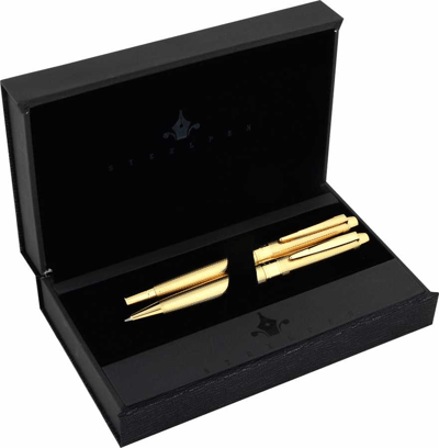 STEELPEN DOLMA KALEM+TÜKENMEZ KALEM SET URANUS SERİSİ GOLD 527