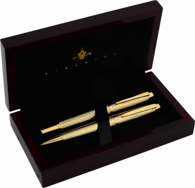 STEELPEN DOLMA KALEM+TÜKENMEZ KALEM SET WORLD SERİSİ GOLD 273