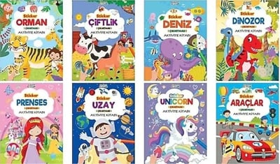 Sticker Aktivite Kitabı 50 Sticker (6 Kitap)
