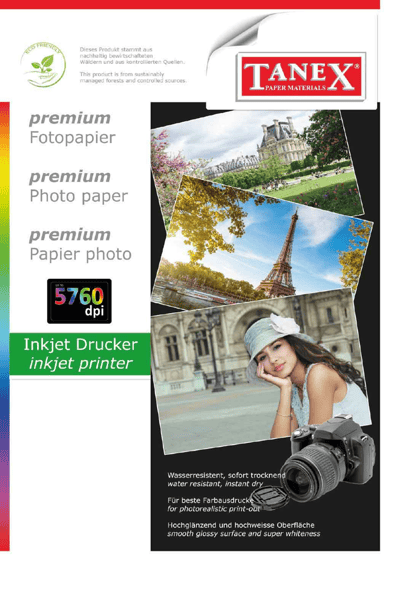TANEX FOTOĞRAF KAĞIDI A4 200g 25 Lİ HC200G-25