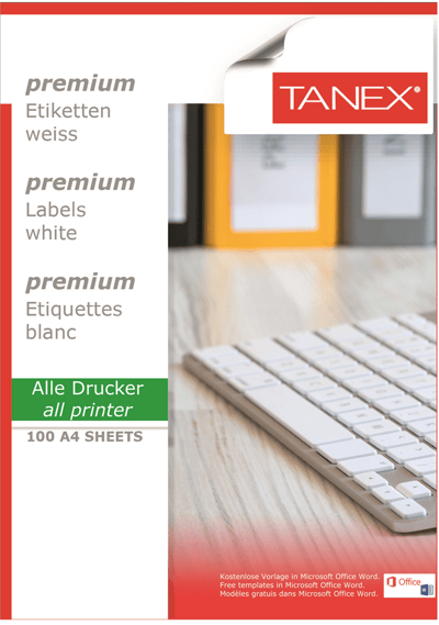 TANEX LASER ETİKET TW-2028 52.5 X 41 MM 100 LÜ