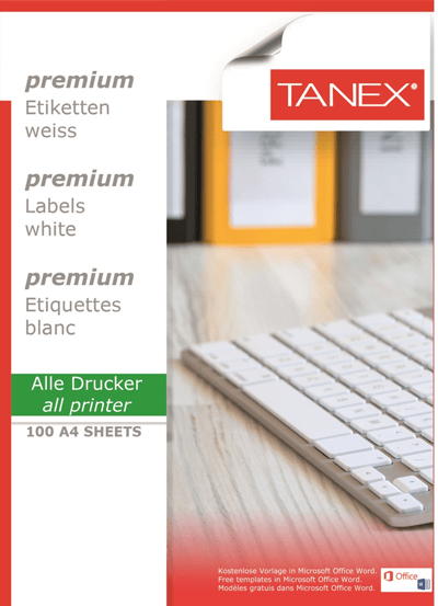 TANEX LASER ETİKET TW-2040 52.5 X 29.7 MM ( 40 ) 100 LÜ