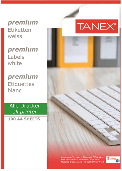TANEX LASER ETİKET TW-2055 37 X 24 MM 100 LÜ