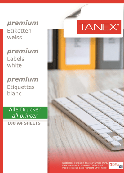 TANEX LASER ETİKET TW-2514 105 X 38 MM ( 14 ) 100 LÜ