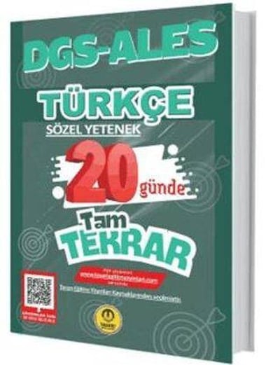 Tasarı DGS ALES Türkçe 20 Günde Tam Tekrar Soru Bankası