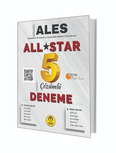 Tasarı Yayınları 2025 ALES Sayısal Sözel Yetenek All Star Tamamı Çözümlü 5 Deneme