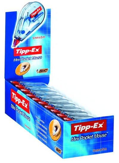 TIPP-EX ŞERİT SİLİCİ MINI POCKET MOUSE 4.2 MM x 6 MT 10 LU KUTU 932564