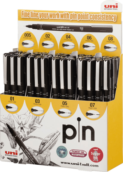 UNİ DRAWING PEN PIN-200/5D 60 LI STAND
