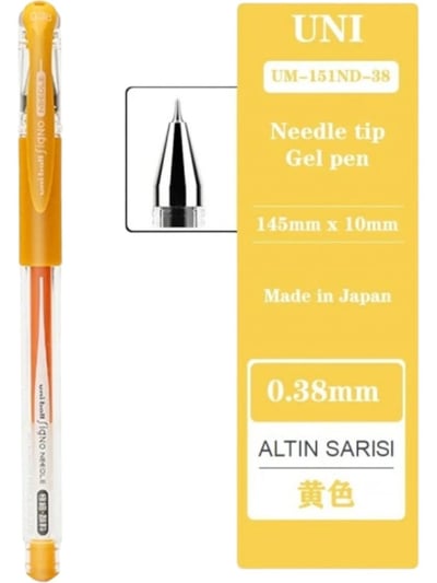 UNİ JEL KALEM SIGNO DX UM-151ND 0.38 ALTIN SARISI